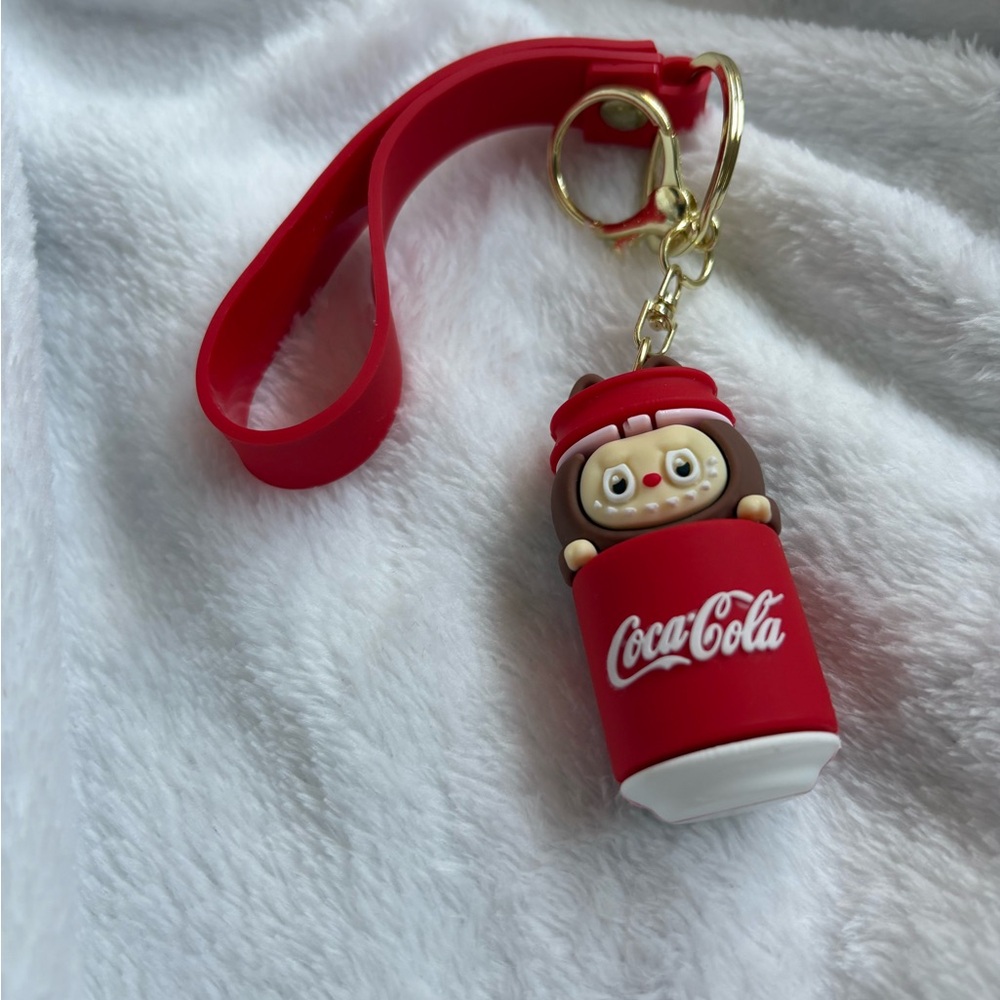 Coca-Cola Red Keychain with Strap
